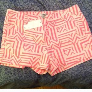 J Crew Neon Azalea Aztec Geometric Shorts