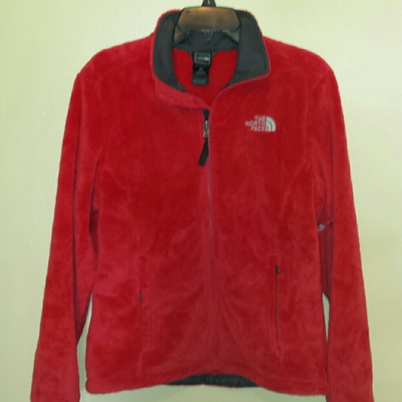 Sold! North face osito red silken fleece jacket