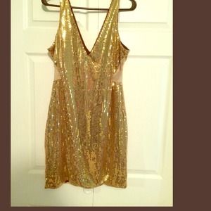 Gold Sequin Dress