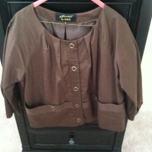 Chocolate brown swing blazer/ jacket