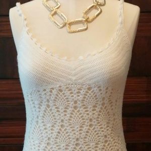 Express White Knit Tank