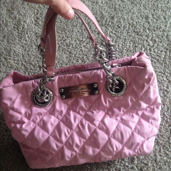 My Flat in London pink quilted handbag