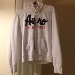 white Aeropostale jacket