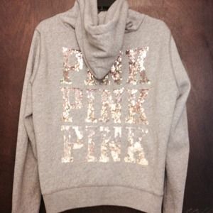 VS bedazzle jacket. White reflective sequins