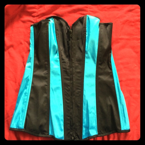 REDUCED!!! 💋NWOT sexy blue & black striped corset