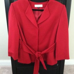 Red Tie Blazer- Tahari NWT
