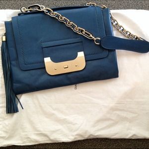 DVF shoulder bag in trendy blue