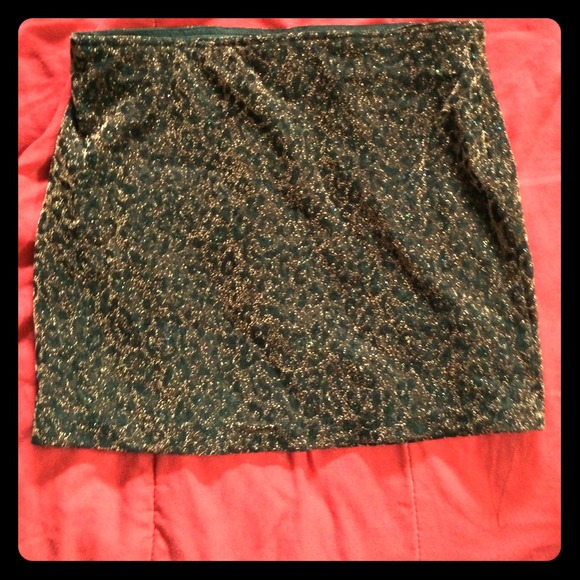 Cheetah print sparkly skirt