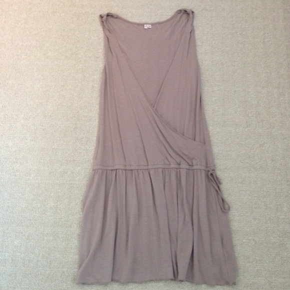 Joie taupe drop waist dress