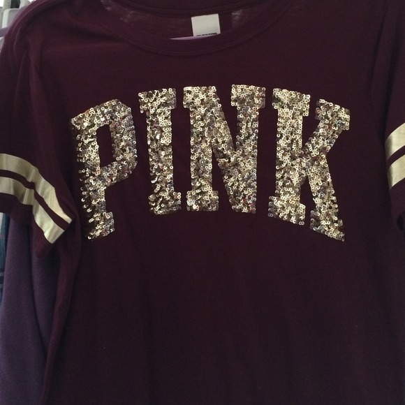 Burgundy pink shirt!