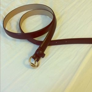 Banana Republic Black Leather Skinny Belt S