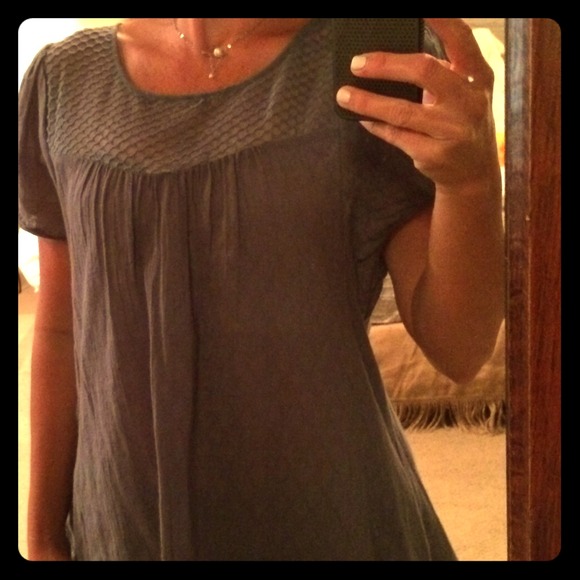 Free People shirt with sheer circles
