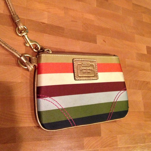 Coach wristlet. Multi colored