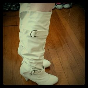 Cream boots