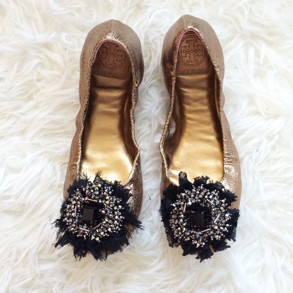 Brand New Tory Burch Amelia Soft Metallic Flats