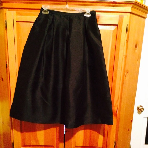 Pure silk talbots black midi skirt size 4