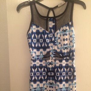 Blue , white , and Black Classy Dress
