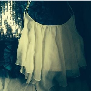Wet Seal white chiffon crop top