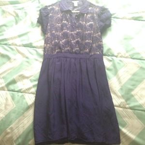 Blue lace dress