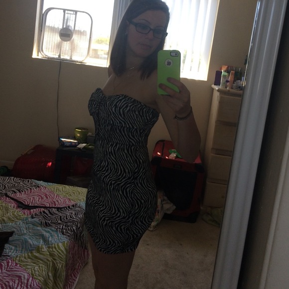 Zebra print cocktail dress