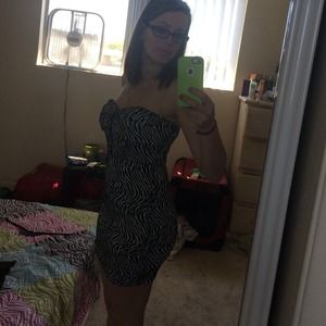 Zebra print cocktail dress