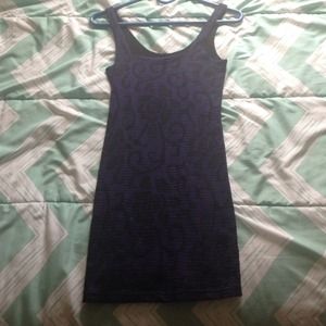 Purple and black pencil dress