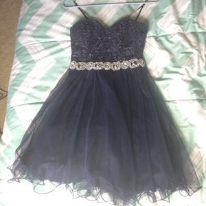 Navy blue homecoming dress