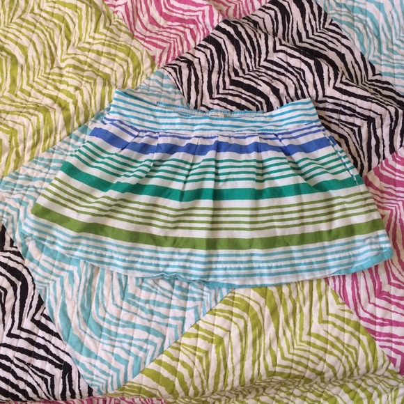 Striped cotton miniskirt WITH POCKETS!!!