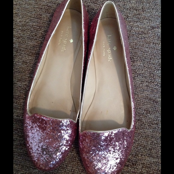 Kate Spade trick glitter flats. Size 8