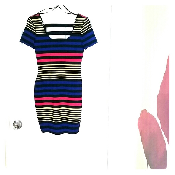 Striped multi color dress