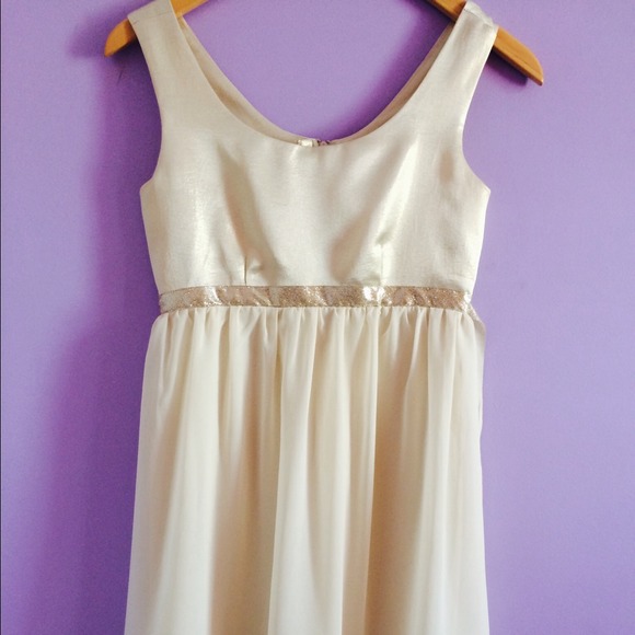 Handmade Creme High-Low Dress