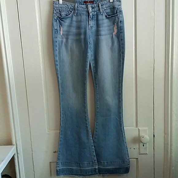 7FAM light wash jeans