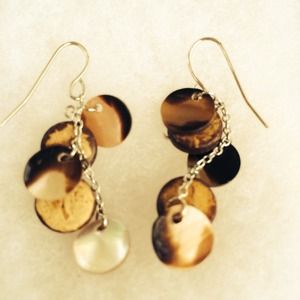 Wood/Mixed Media Disk Earrings