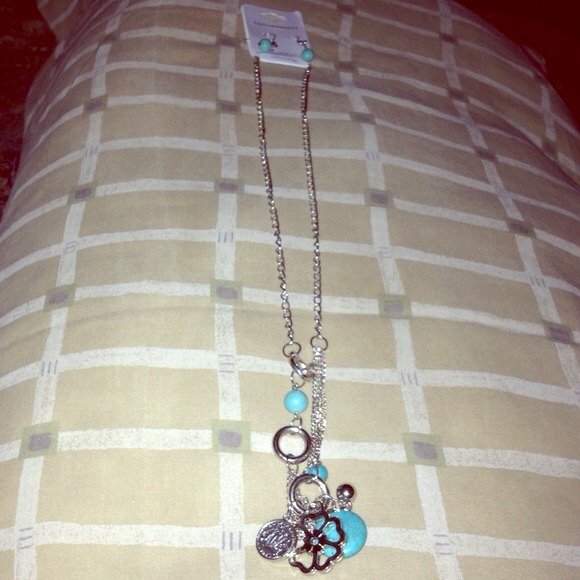 Turquoise Earring And Necklace Set