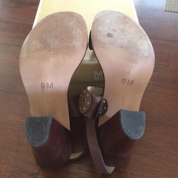 Gorgeous Michael Kors Brown Studded Heels - Picture 3 of 3
