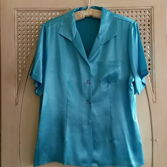 Teal Polyester blouse