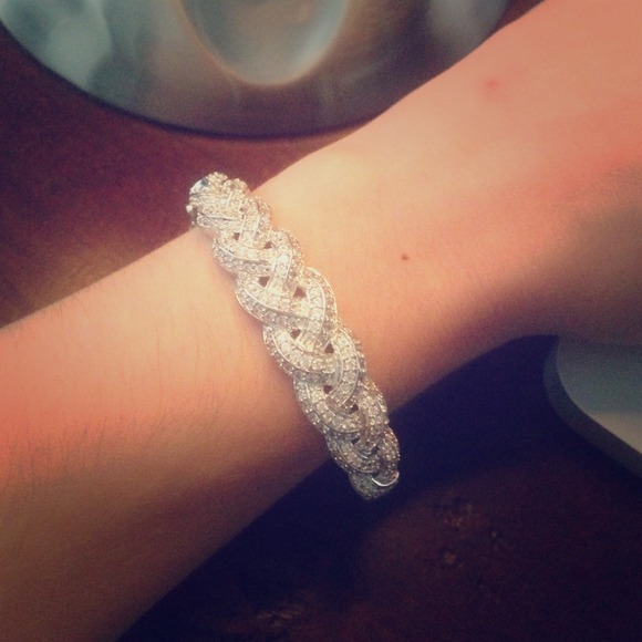 Jewelry - Sterling Silver Pavé Crystal Bracelet