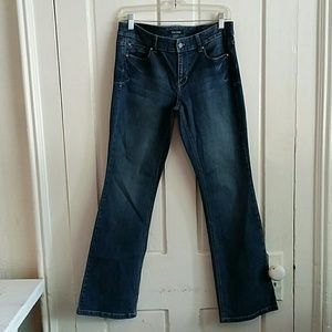 White House dark wash bootcut jeans