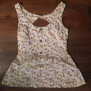 Backless Floral tank top - Pac Sun