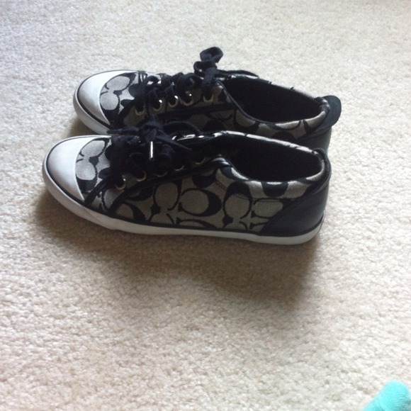 Women's black Coach sneakers
