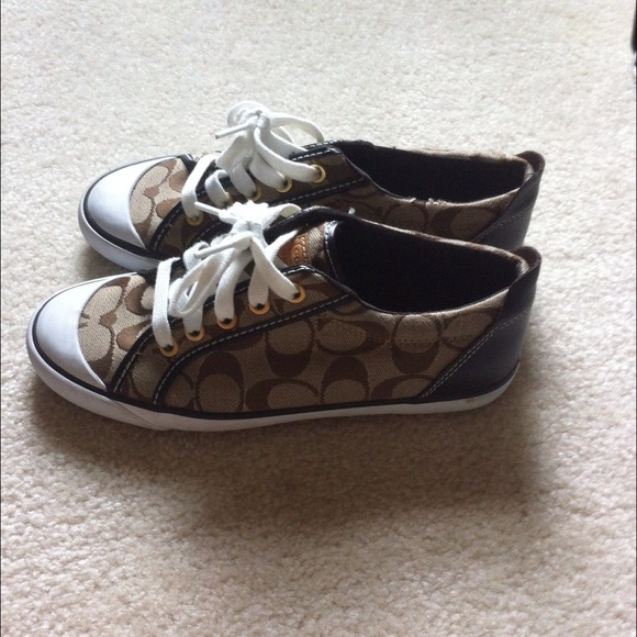 Women's brown Coach sneakers
