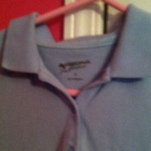 Baby blue polo top