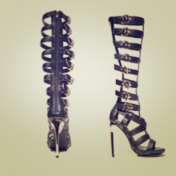 Steve madden get low black gladiator sandals