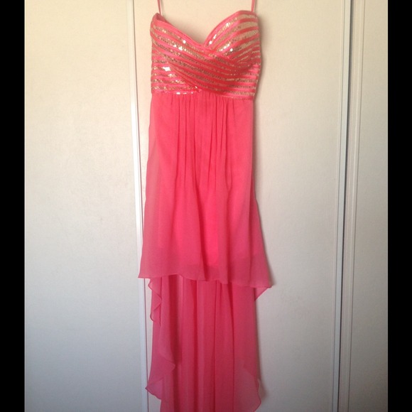 REIGN ON SEQUIN STRIPED HIGH-LOW DRESS - Picture 2 of 4