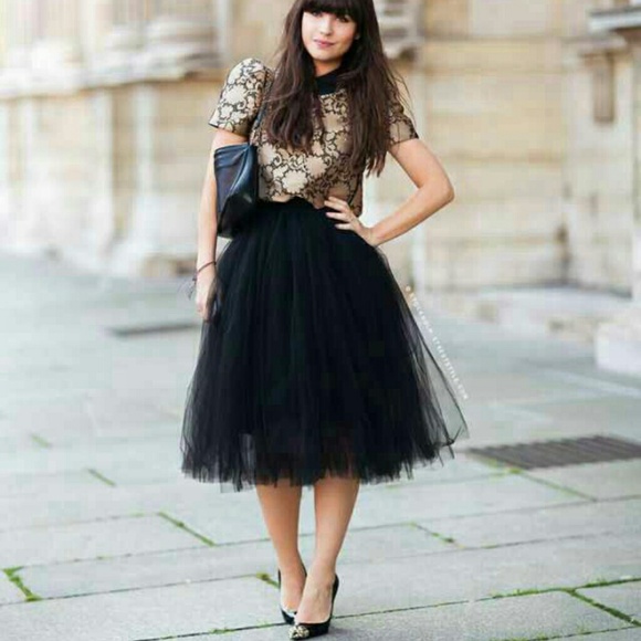 Black tulle skirt <3