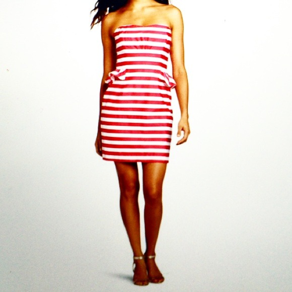 An Azalea Pink Swizzle Stipe Maybell Dress - Picture 1 of 1