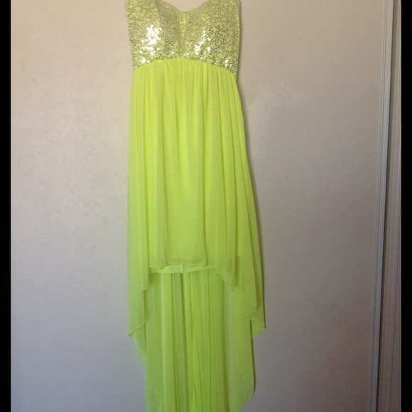 STRAPLESS SEQUIN OPEN-BACK high-low dress - Picture 2 of 4