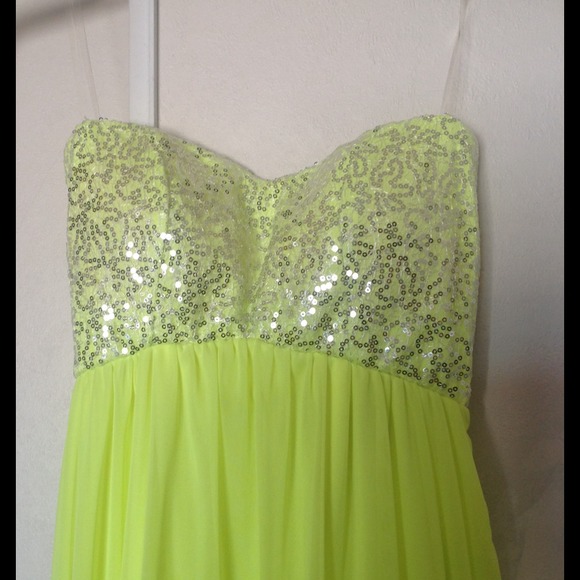 STRAPLESS SEQUIN OPEN-BACK high-low dress - Picture 3 of 4