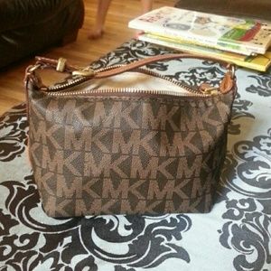 Small Michael Kors handbag-dark brown-used