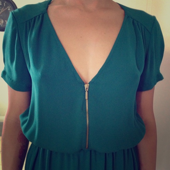 Emerald green Zara dress